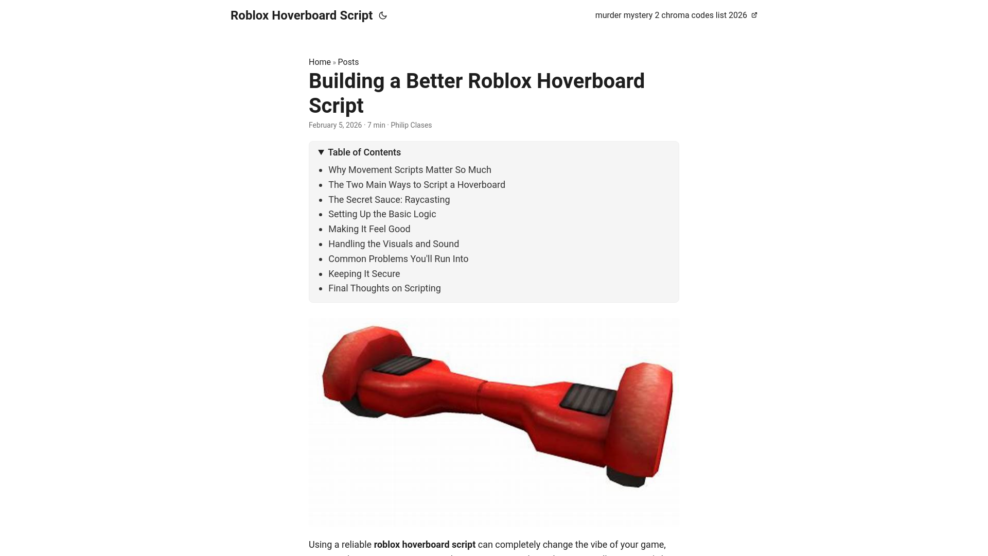 website screenshot of https://roblox-hoverboard-script.pages.dev/