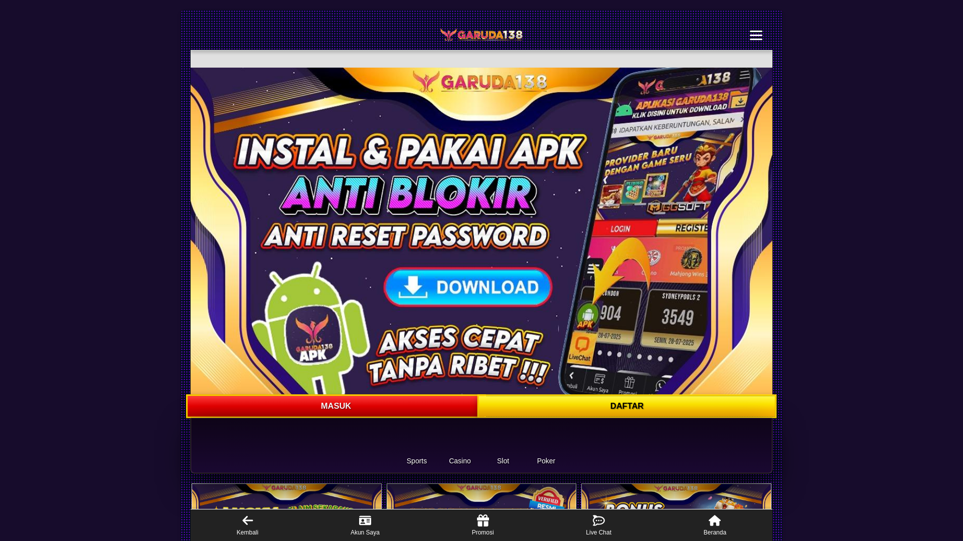 website screenshot of https://kali-daze-gudang.pages.dev/