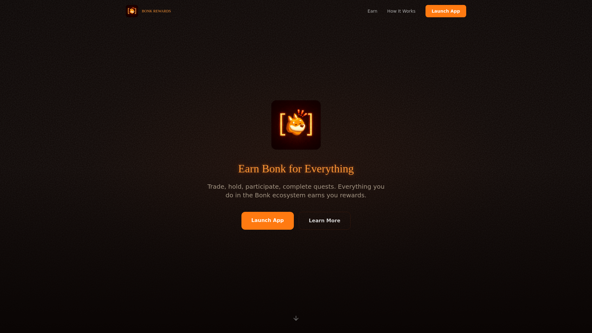 website screenshot of https://bonkrewards.fun