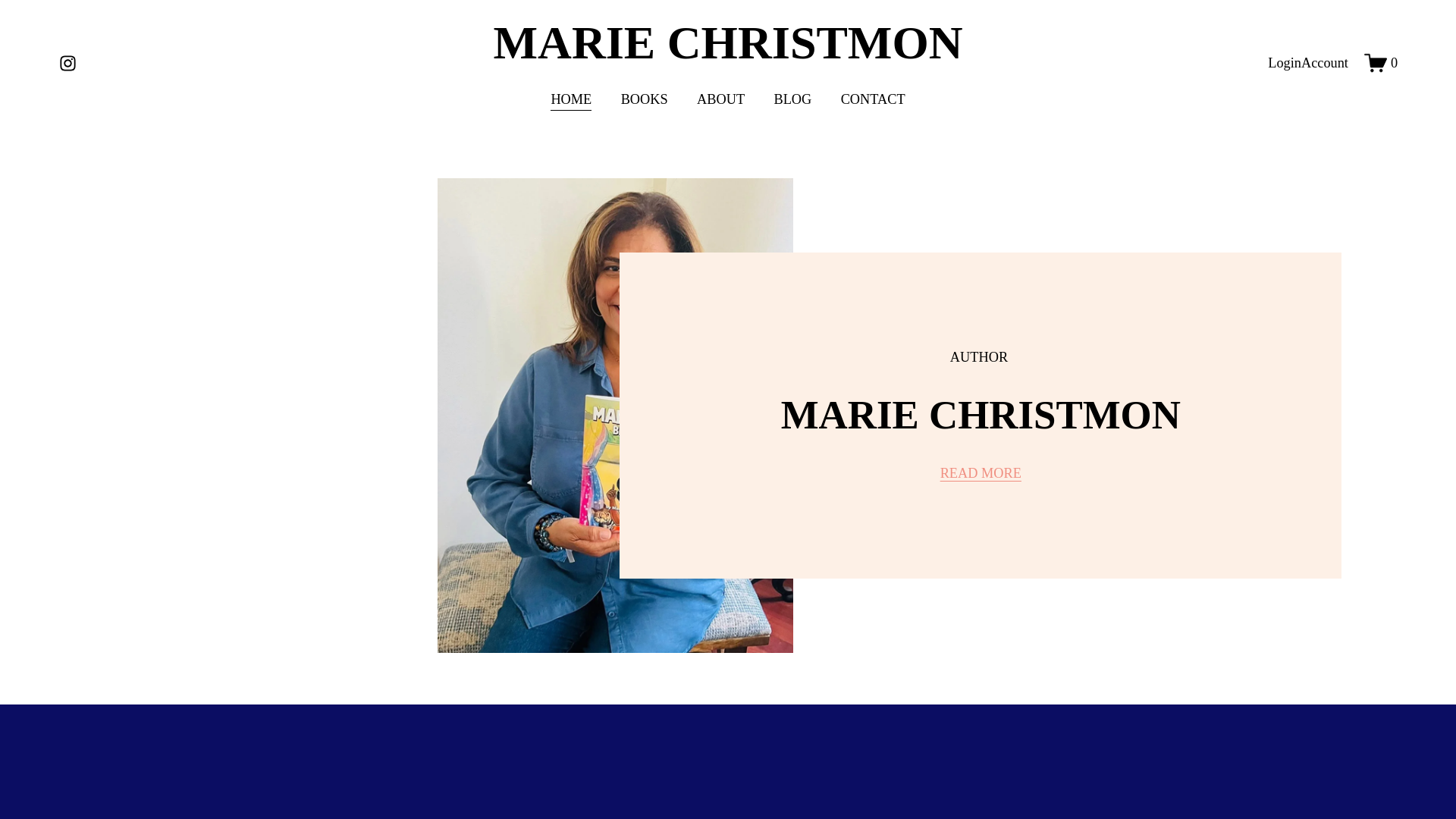 website screenshot of https://authormariechristmon.com/