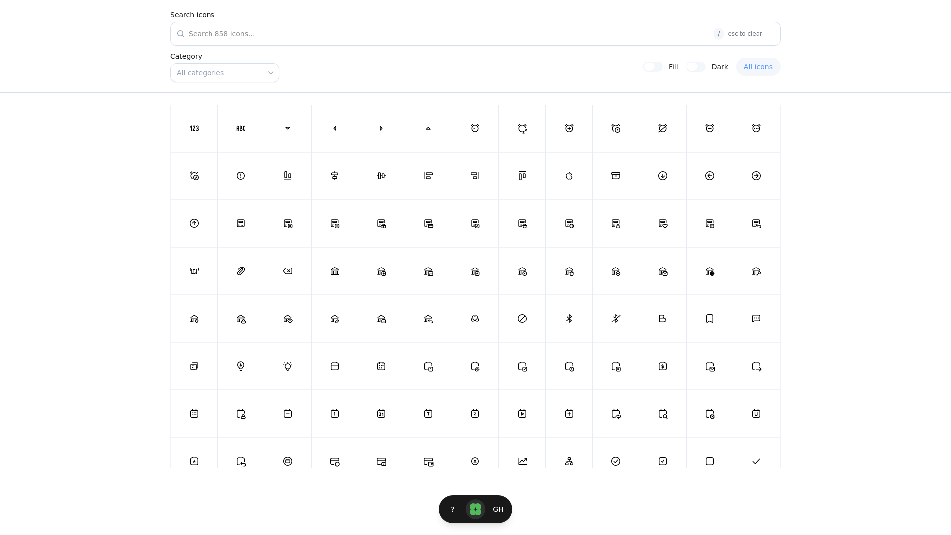 website screenshot of https://systmo-icons-dev.pages.dev/