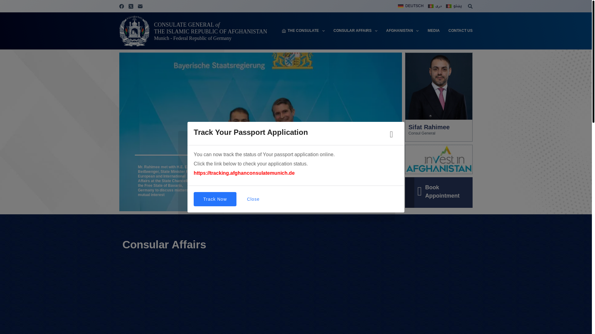 website screenshot of https://afghanconsulatemuc.de/