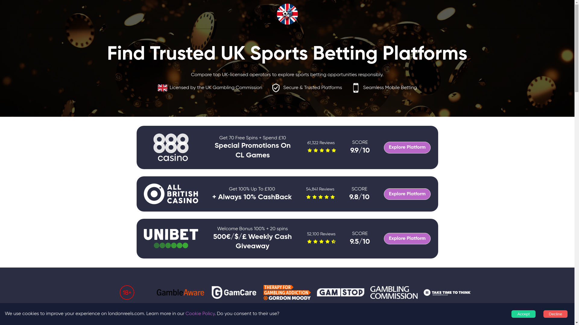 website screenshot of https://londonreells.com/