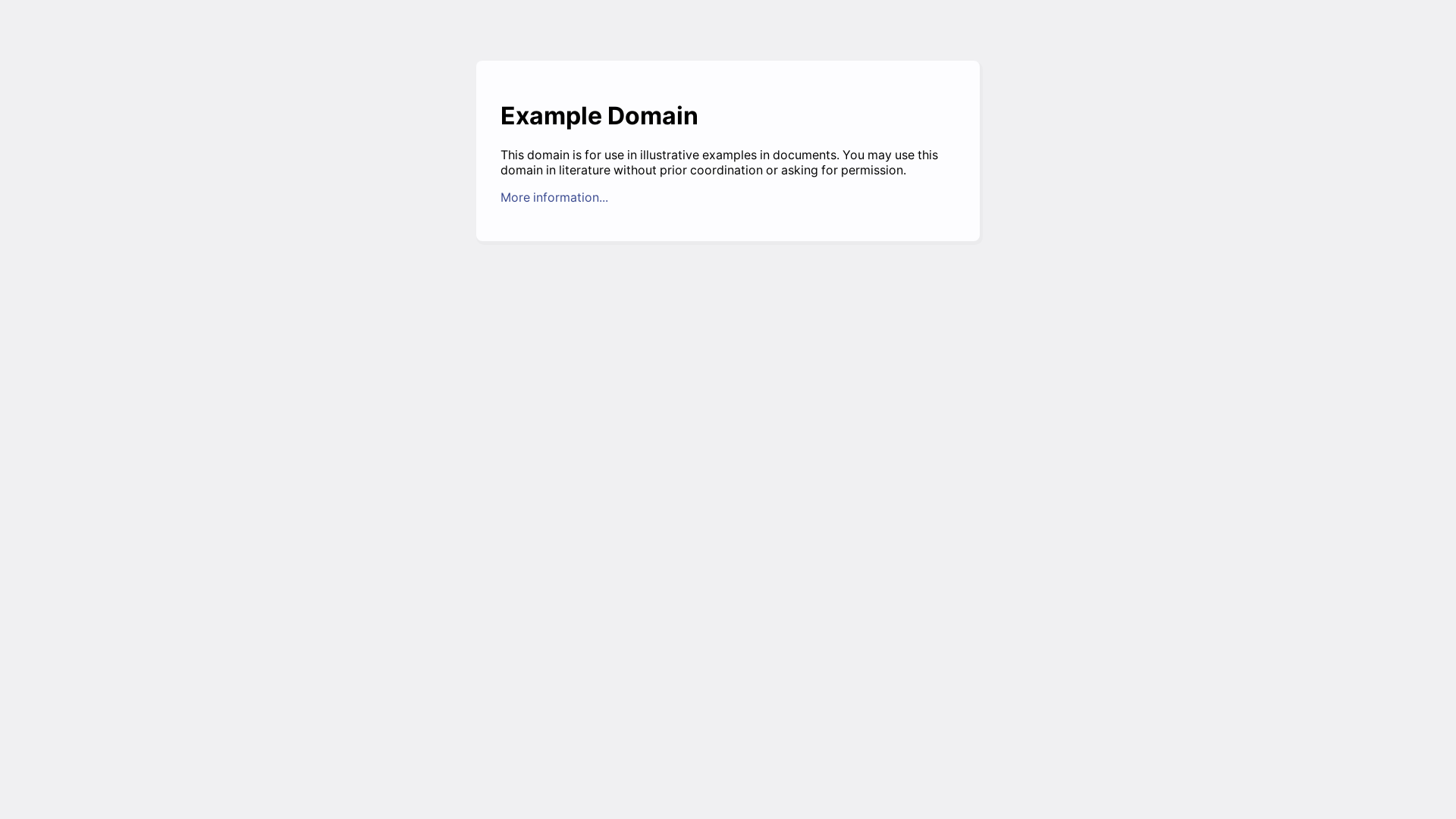 website screenshot of https://example.com