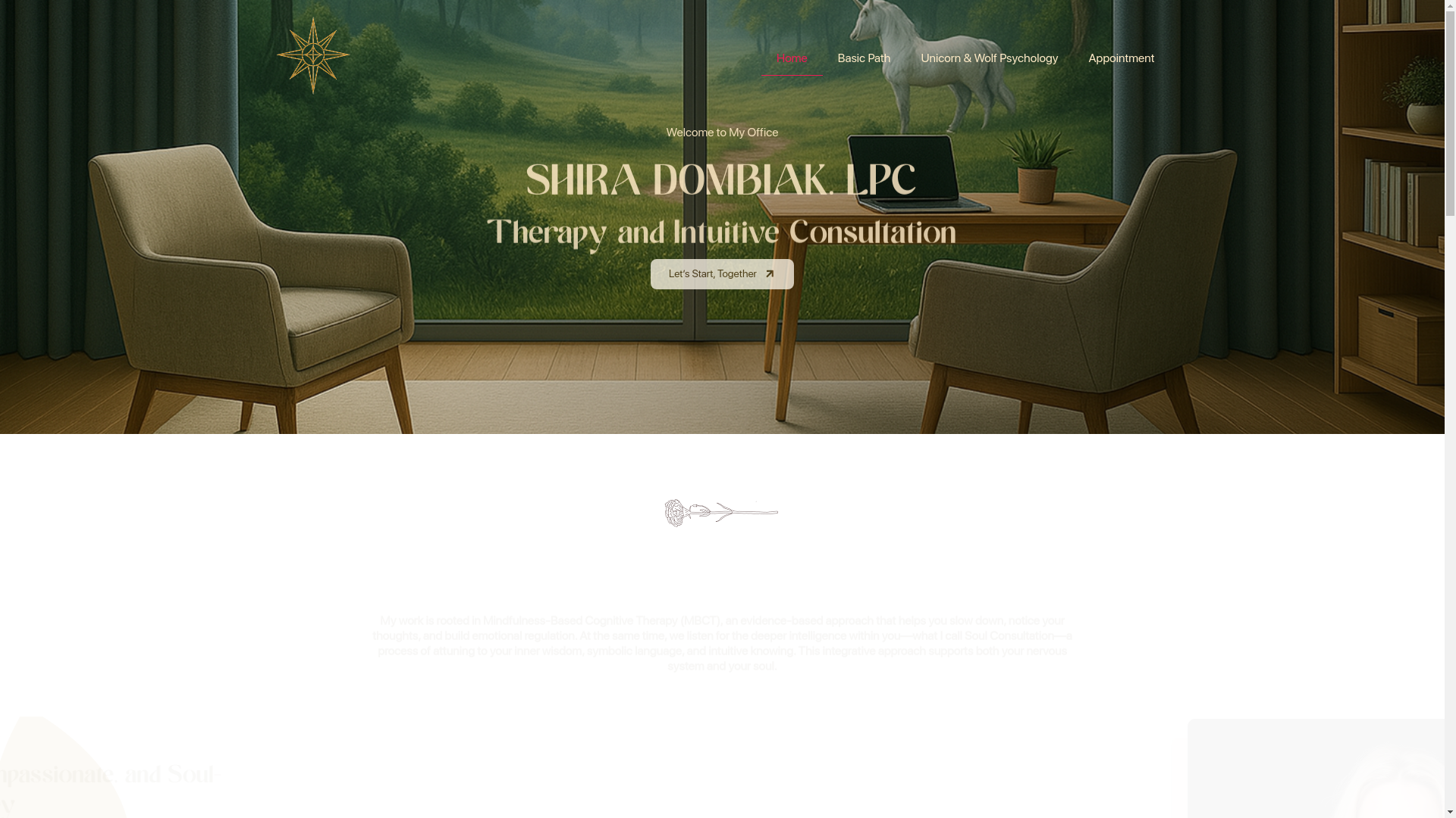 website screenshot of https://intuitive-therapies.pages.dev/