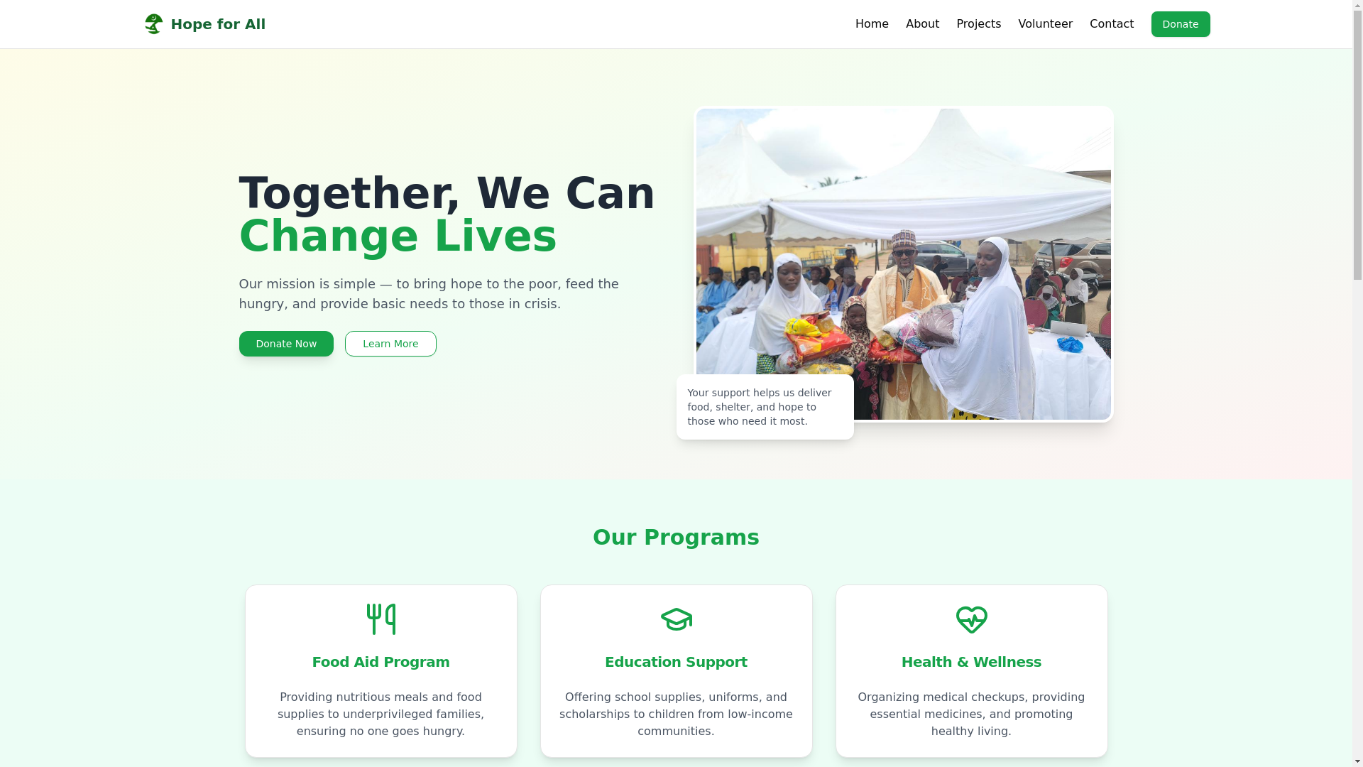 website screenshot of https://almannan-charityfoundation.pages.dev/