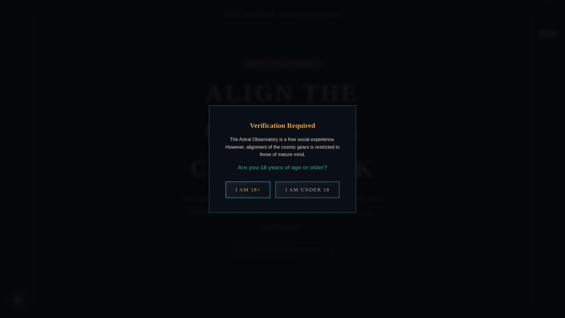 website screenshot of https://astralobservatoryplay.com/