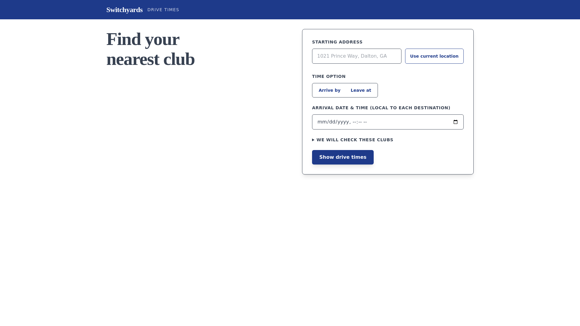 website screenshot of https://switchyards-drive.pages.dev/