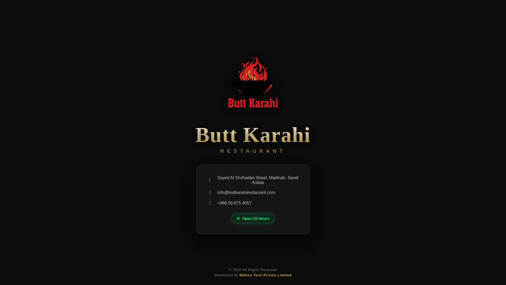 website screenshot of https://buttkarahirestaurant.com/