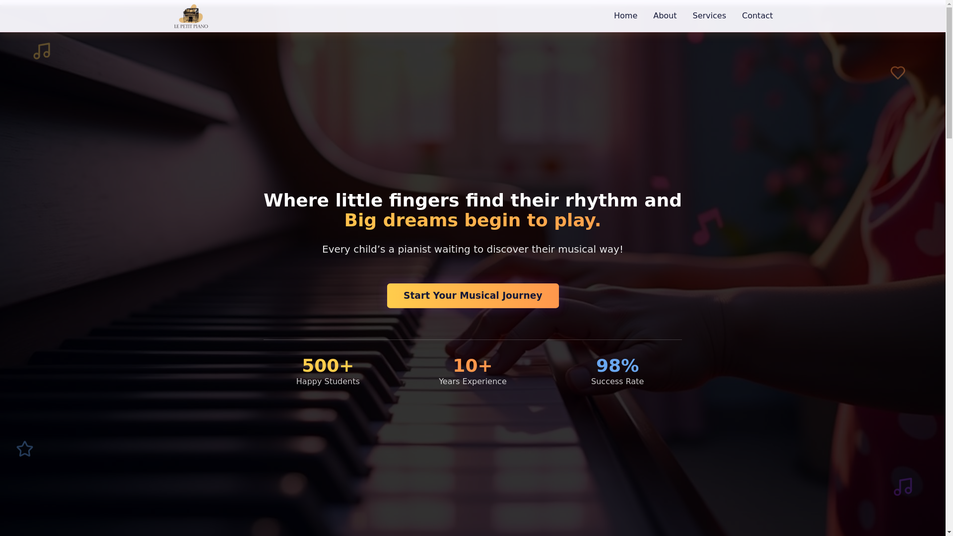 website screenshot of https://lepetitpiano.com/