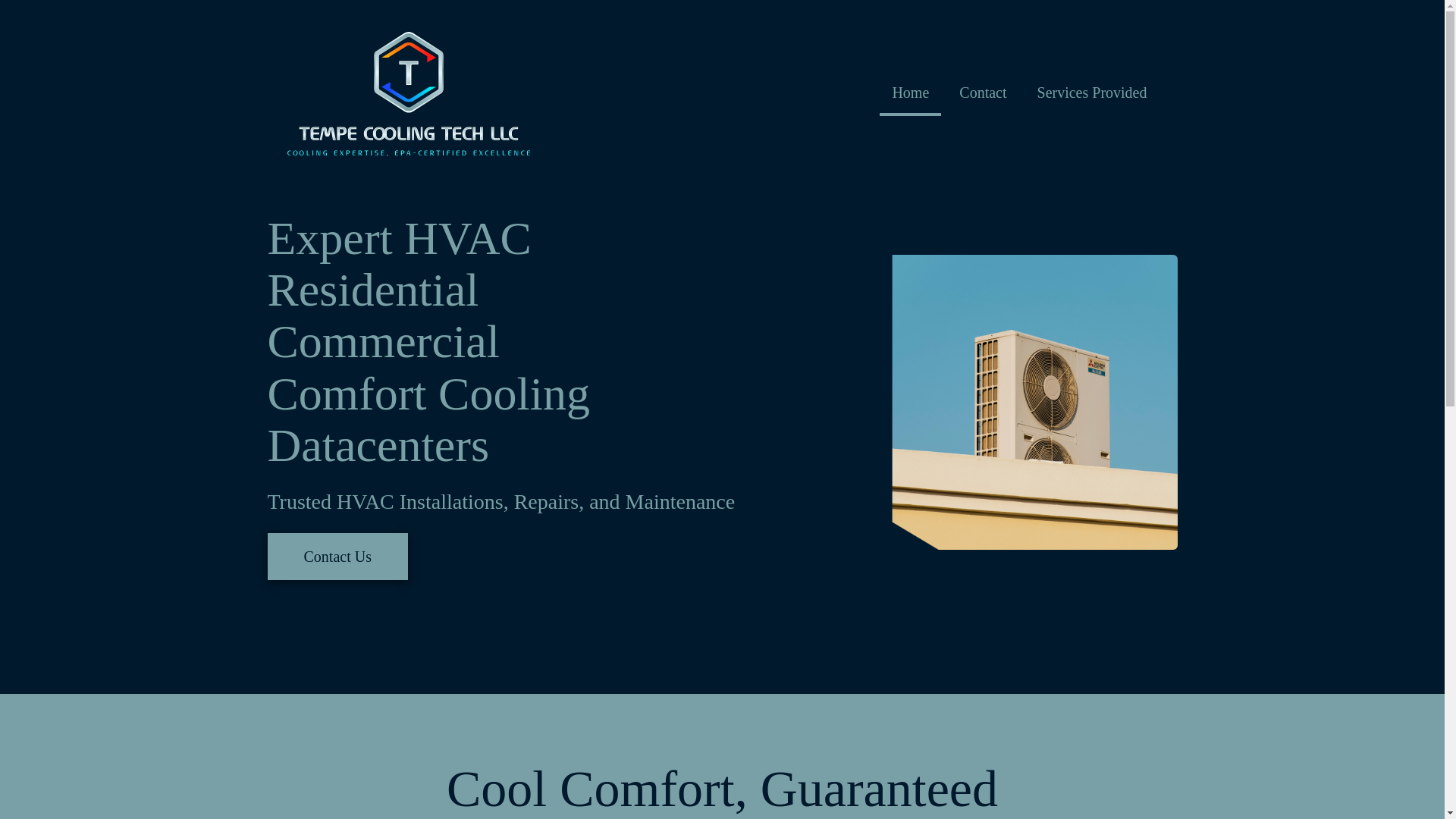 website screenshot of https://tempecoolingtechllc.com/