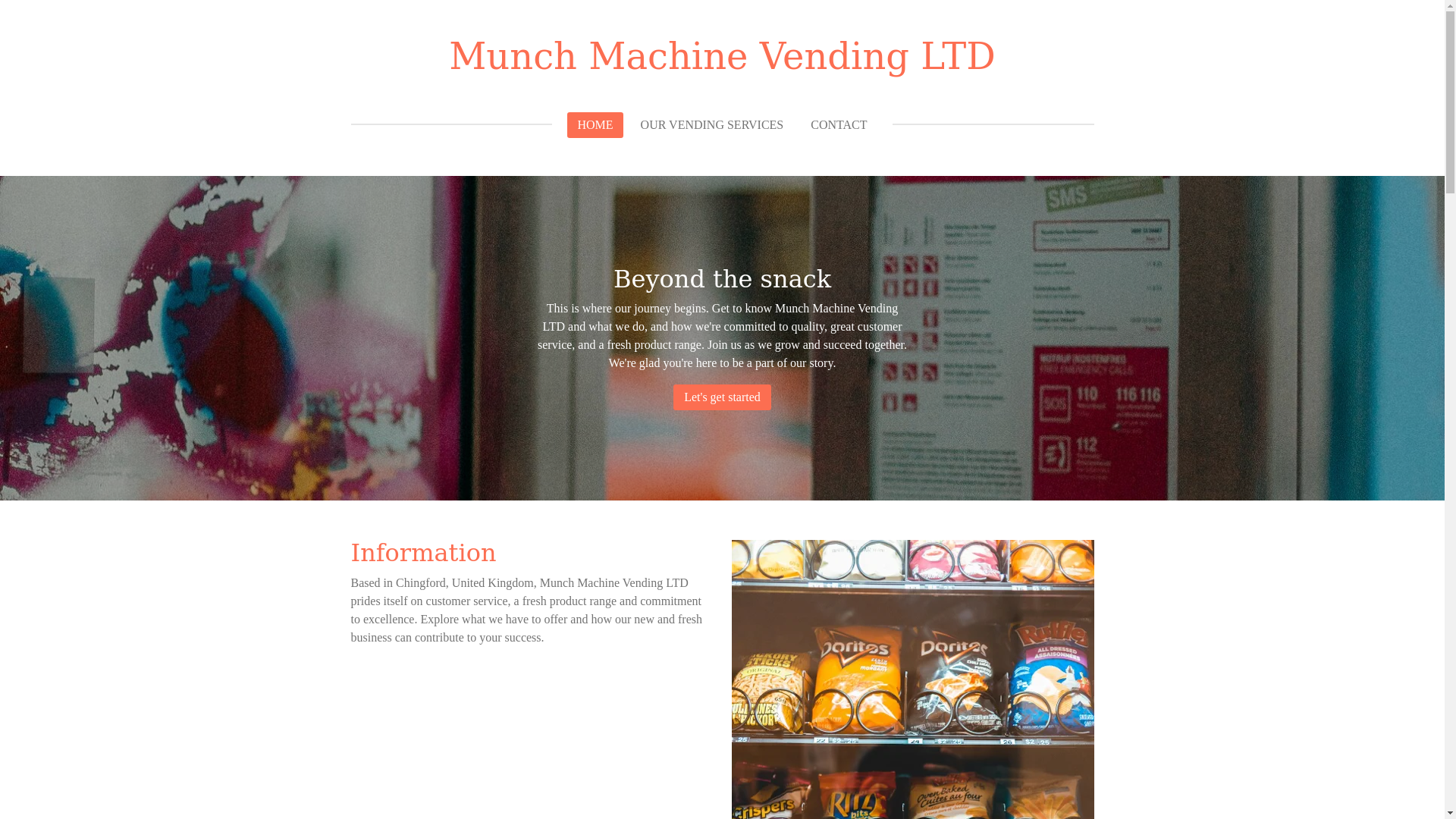 website screenshot of https://munchmachinevendingltd.com/