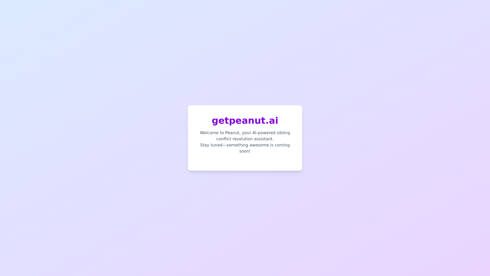 website screenshot of https://getpeanut.ai/
