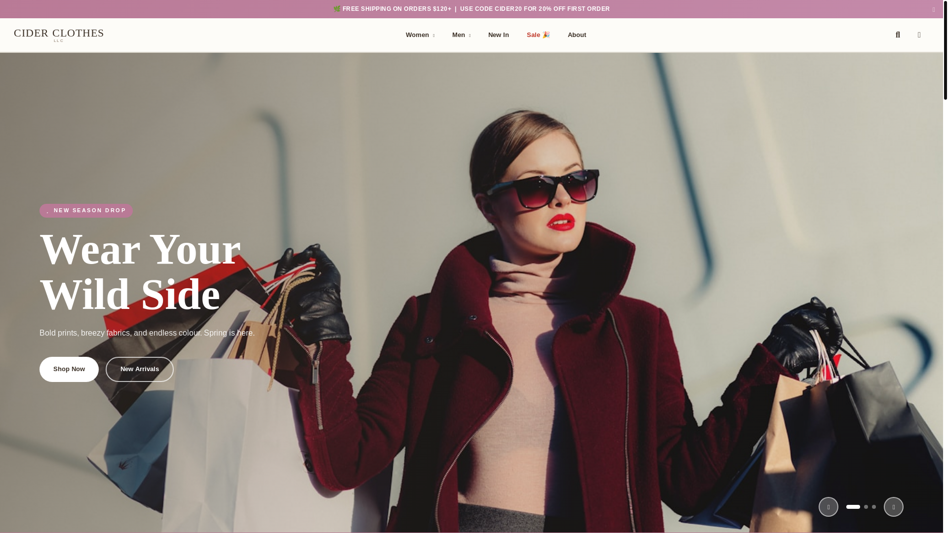 website screenshot of https://cider-clothes.pages.dev/