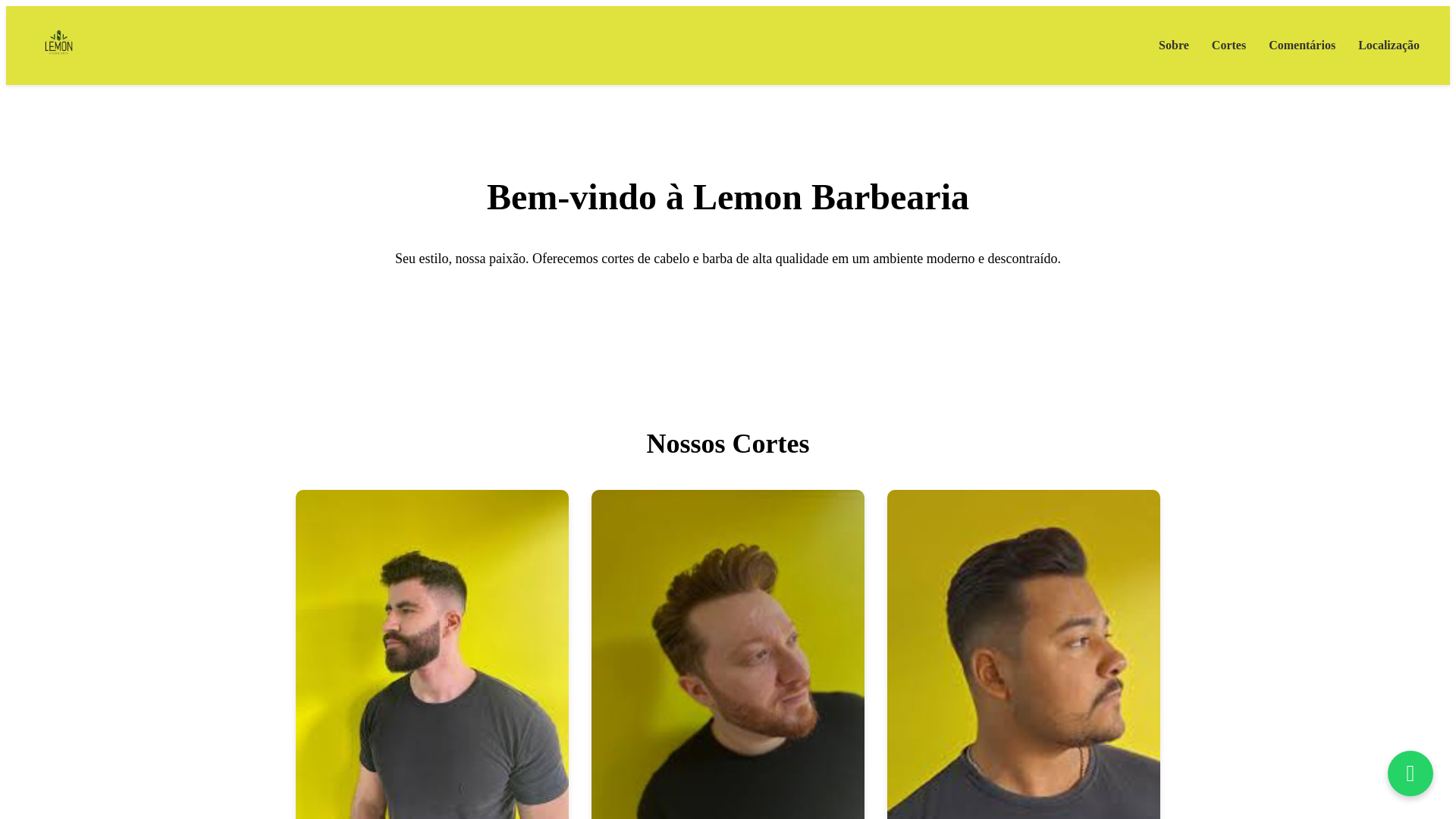 website screenshot of https://lemonbarbearia.com.br/
