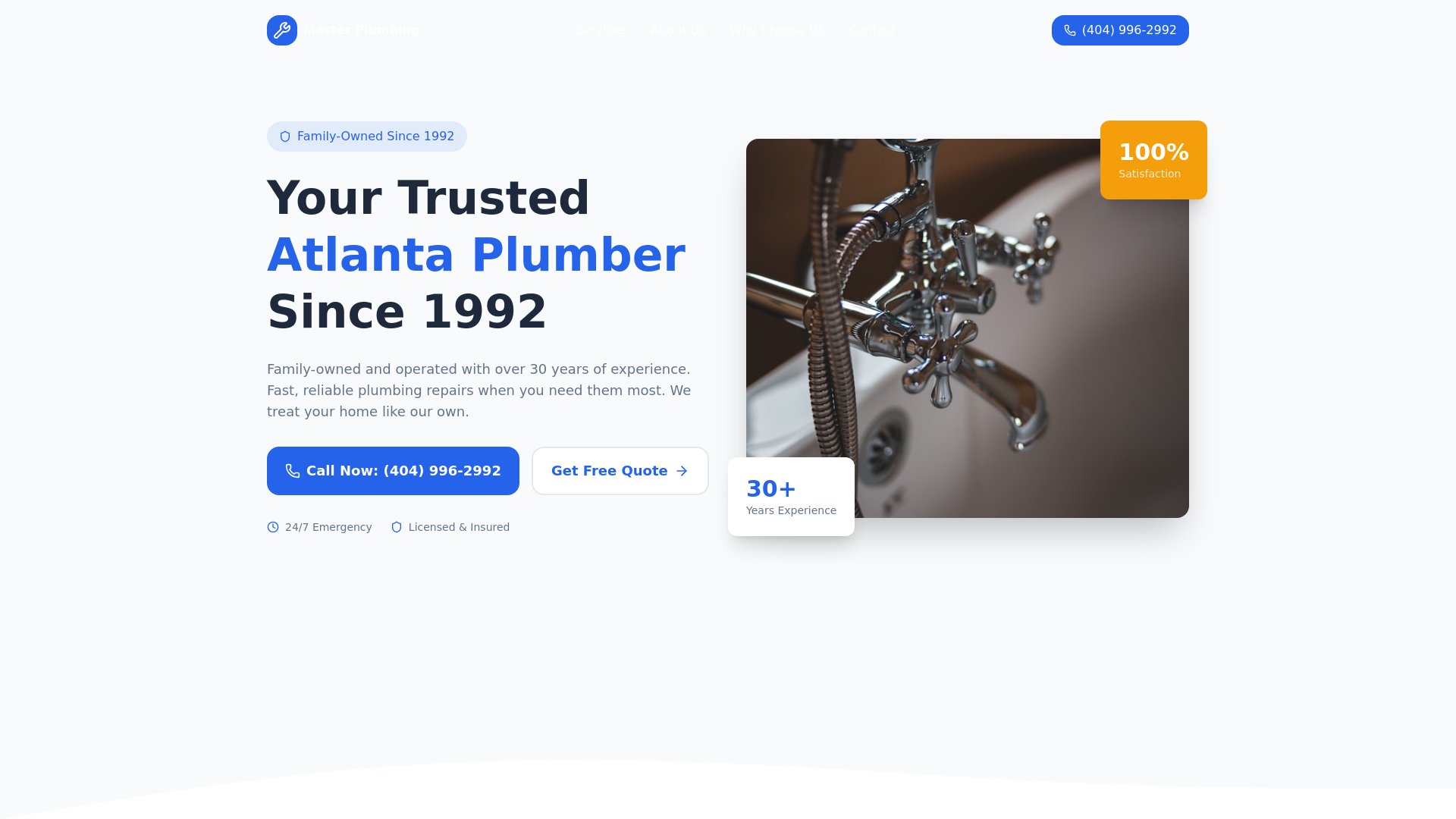 website screenshot of https://haclab-master-plumbing-atlanta.pages.dev/