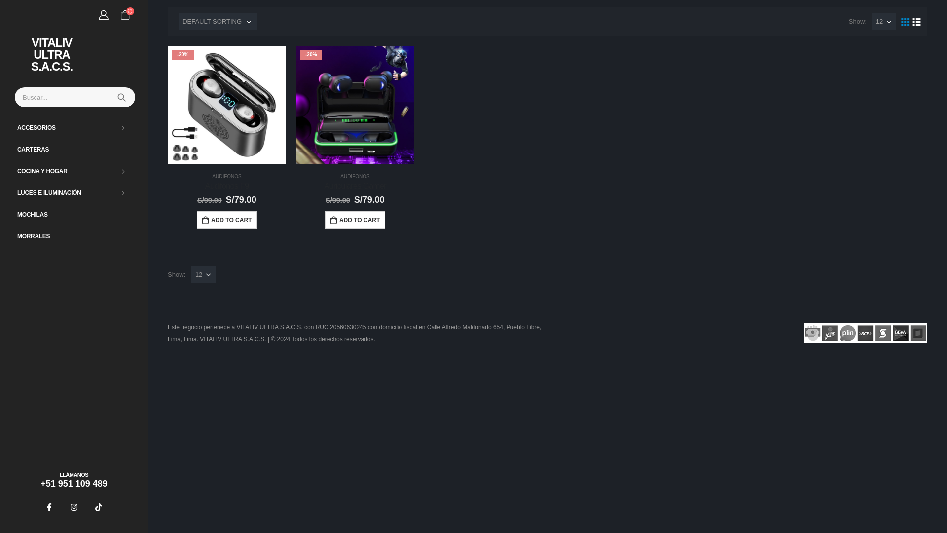 website screenshot of https://vitalivultra.lat/