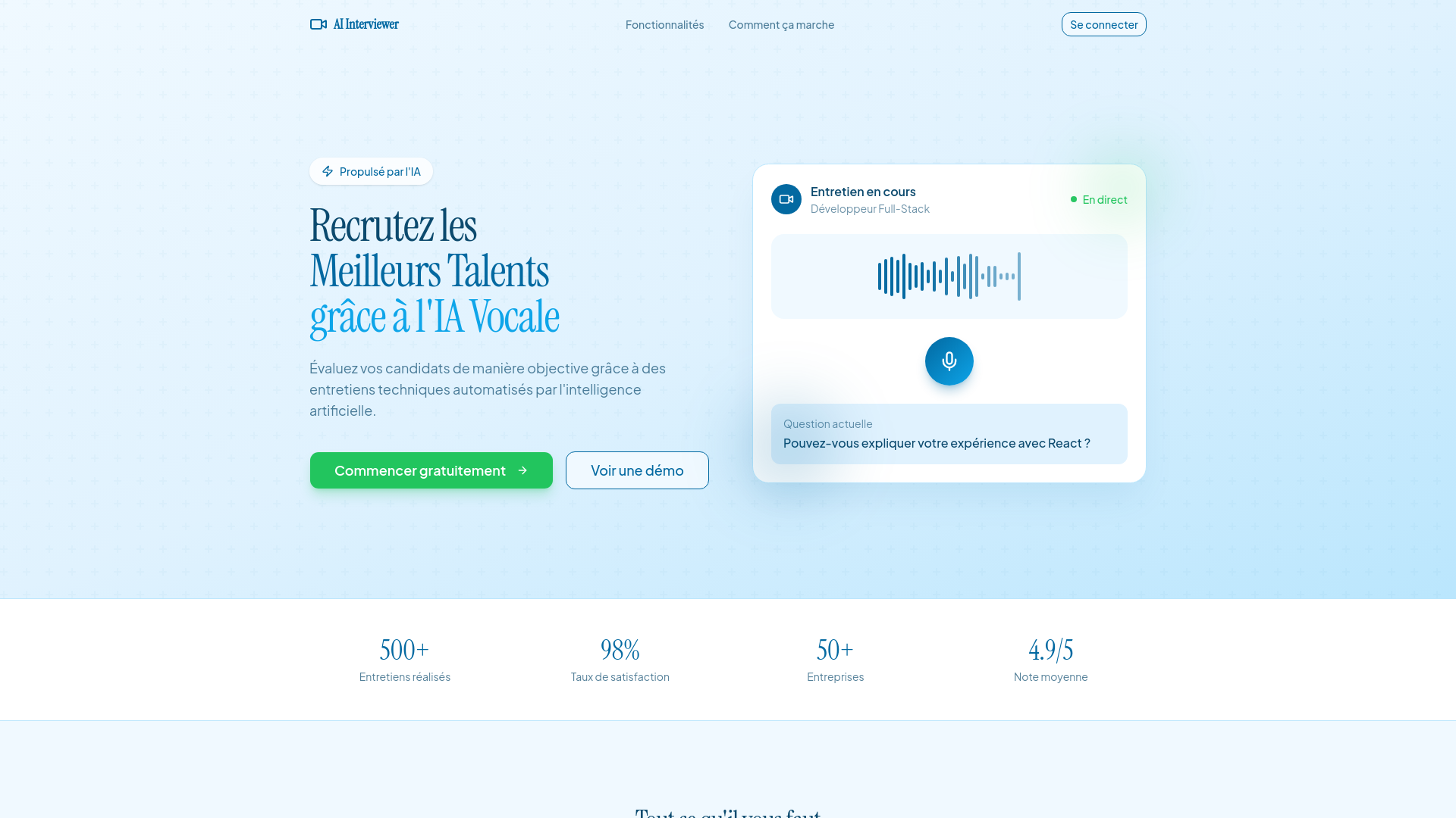 website screenshot of https://monentretien.online