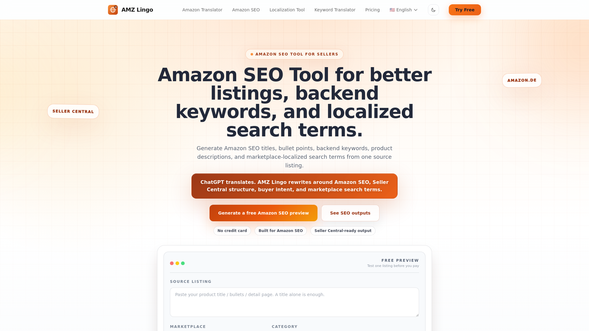 website screenshot of https://amzlingo.pages.dev/