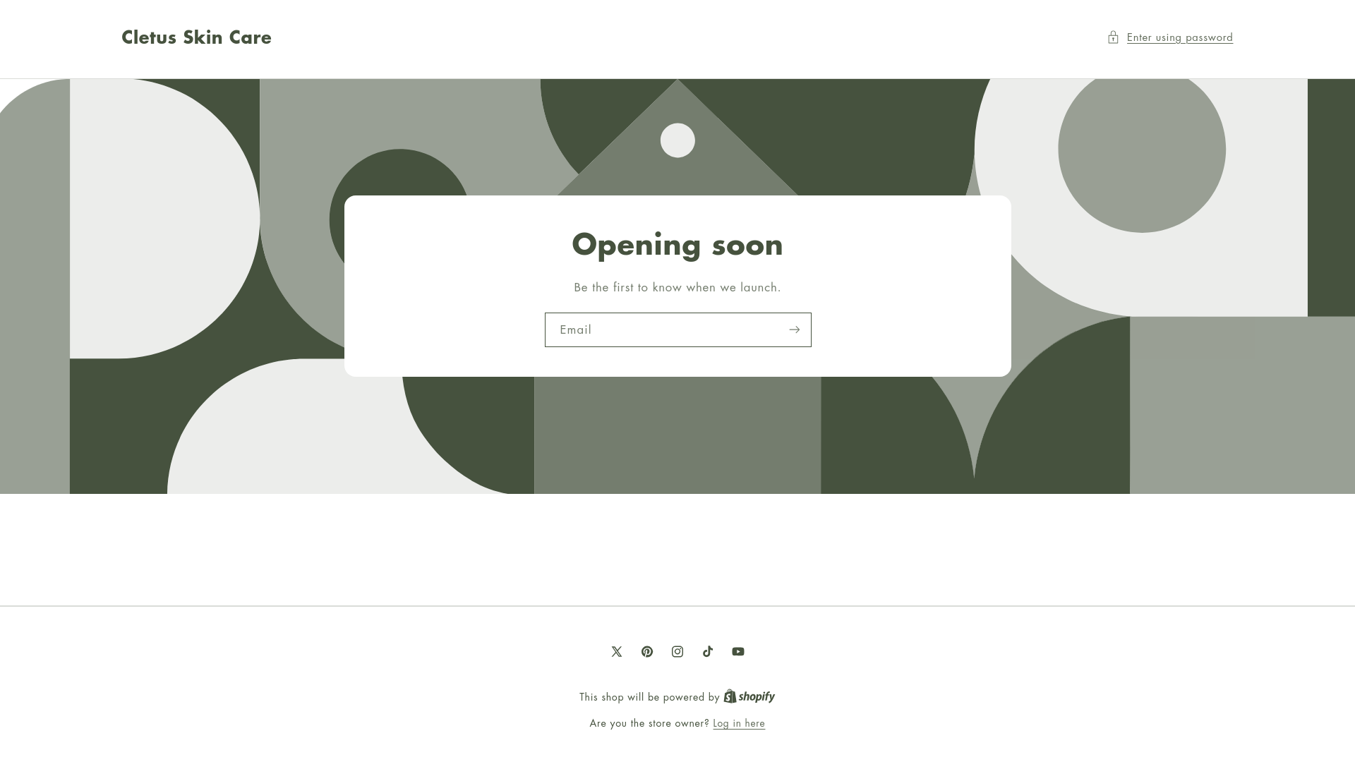 website screenshot of https://cletuscosmetics.com/