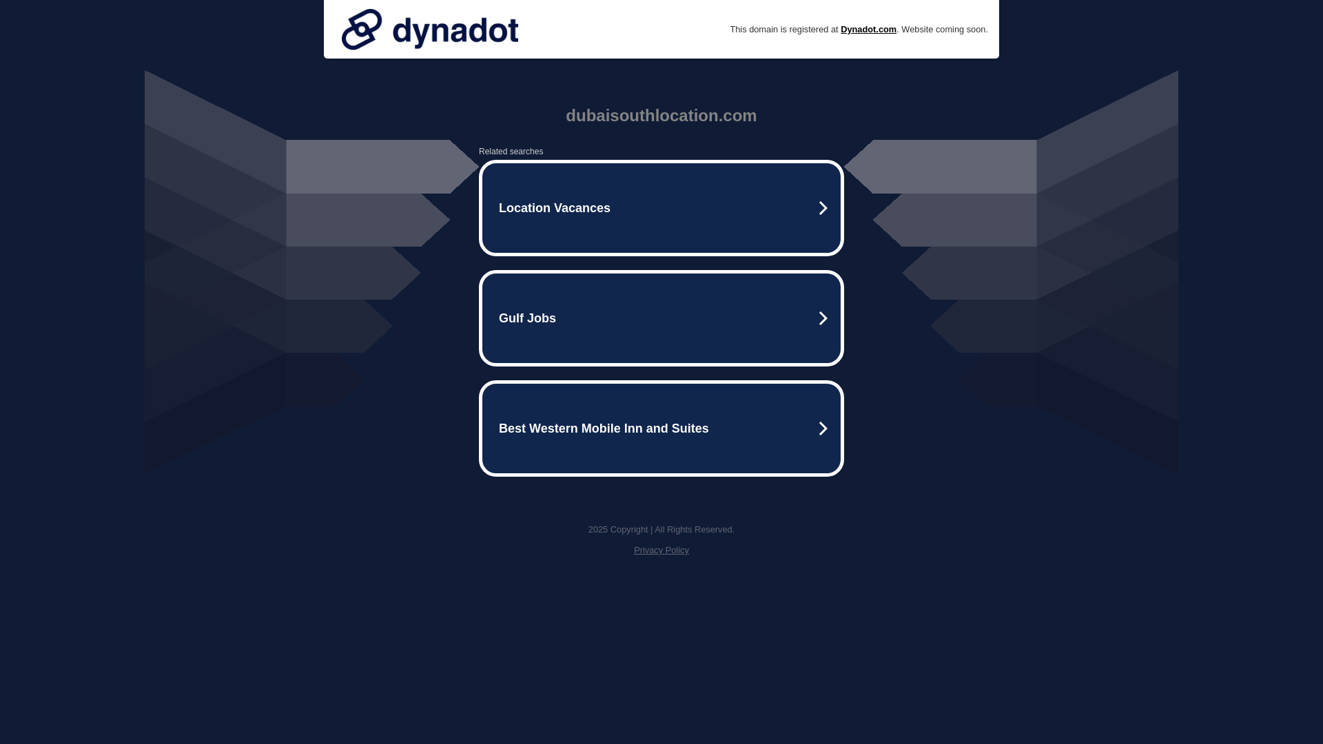 website screenshot of https://dubaisouthlocation.com/