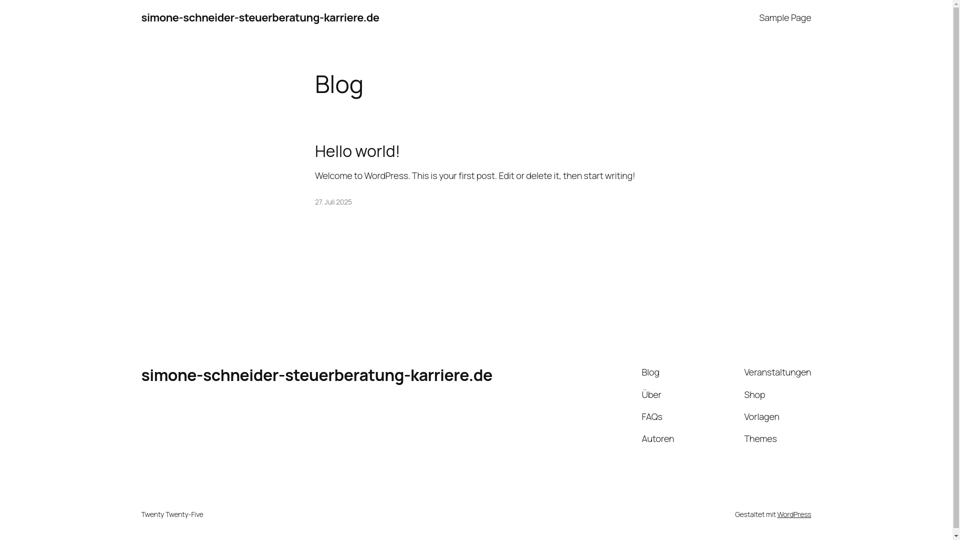 website screenshot of https://simone-schneider-steuerberatung-karriere.de/