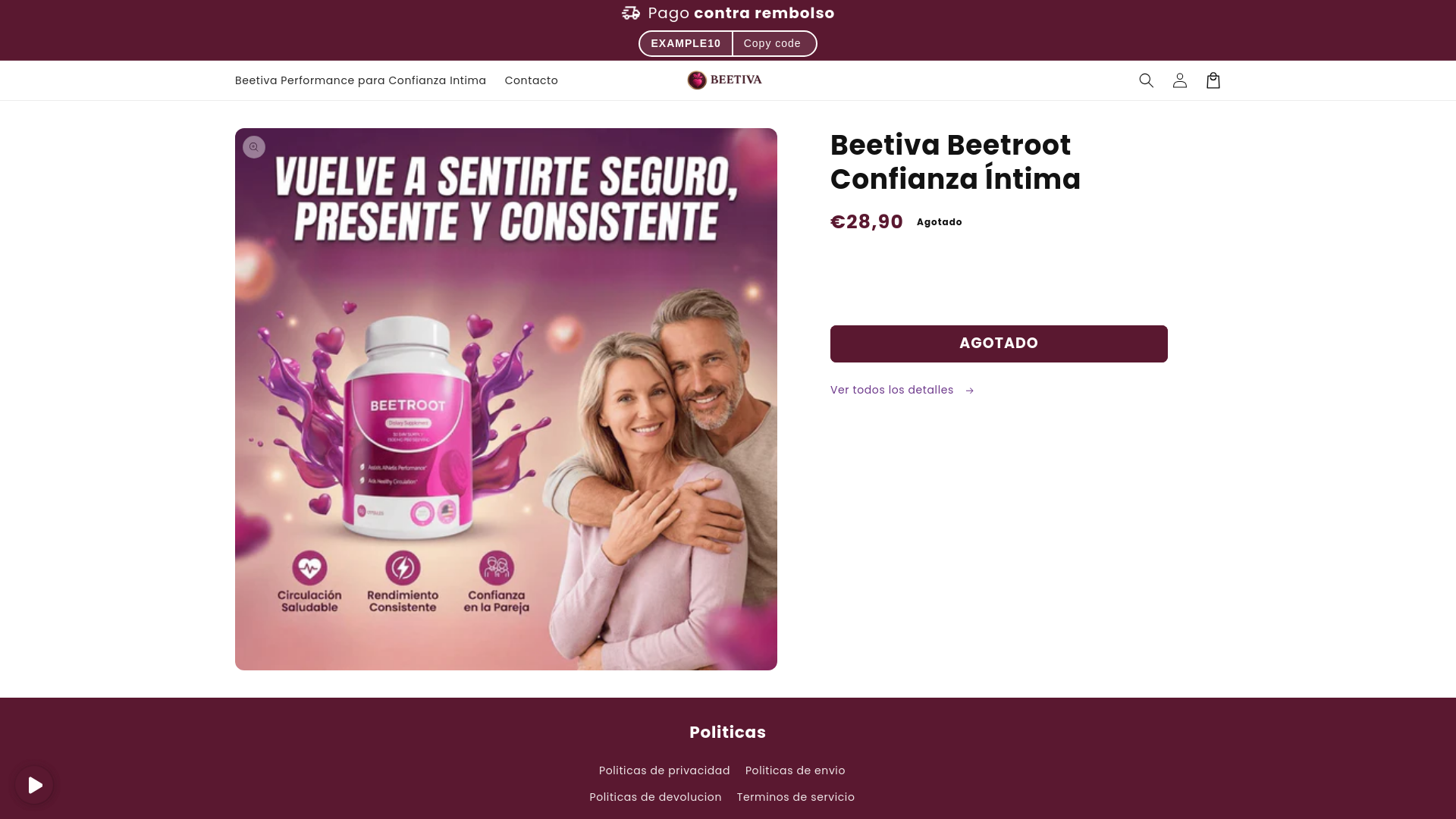 website screenshot of https://beetiva.store