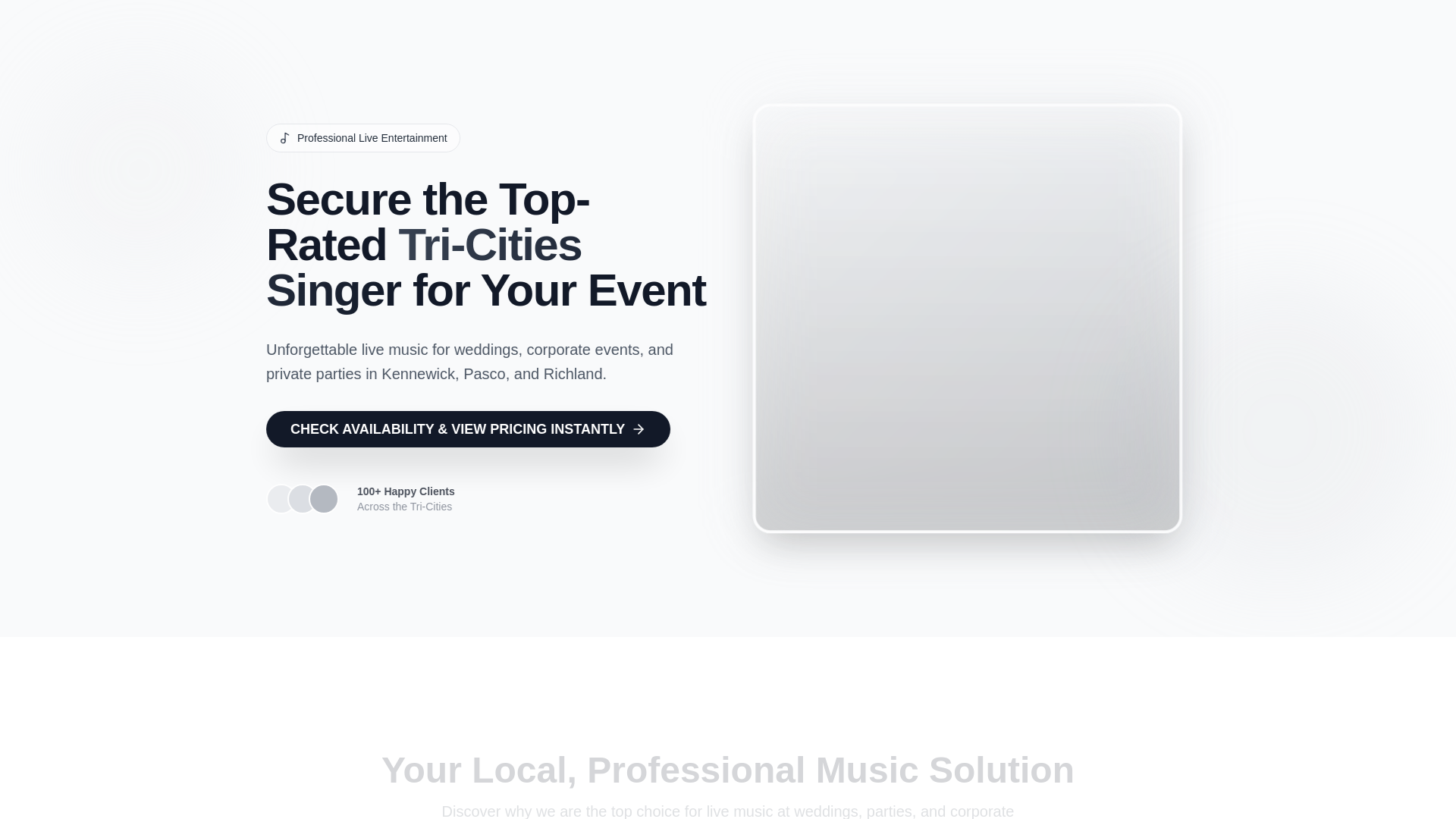 website screenshot of https://bookliamtosing.site