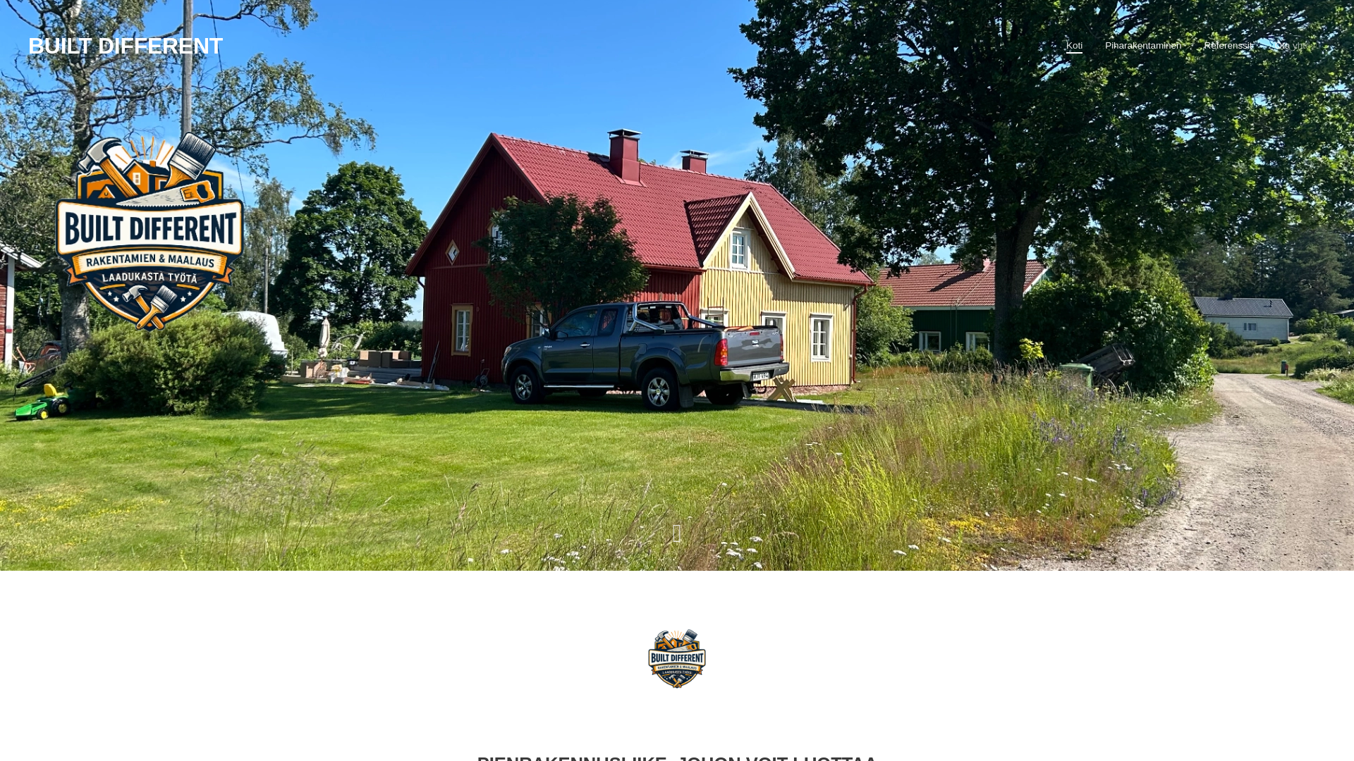 website screenshot of https://builtdifferent.fi/