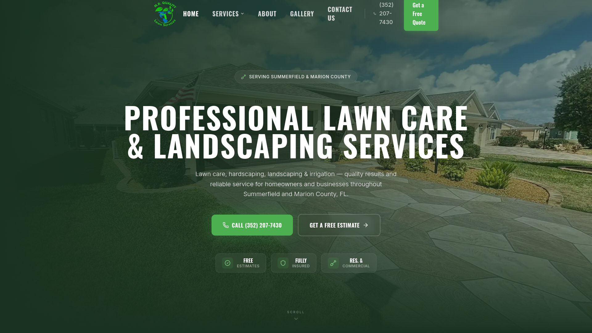 website screenshot of https://mr-quality-lawn.pages.dev/