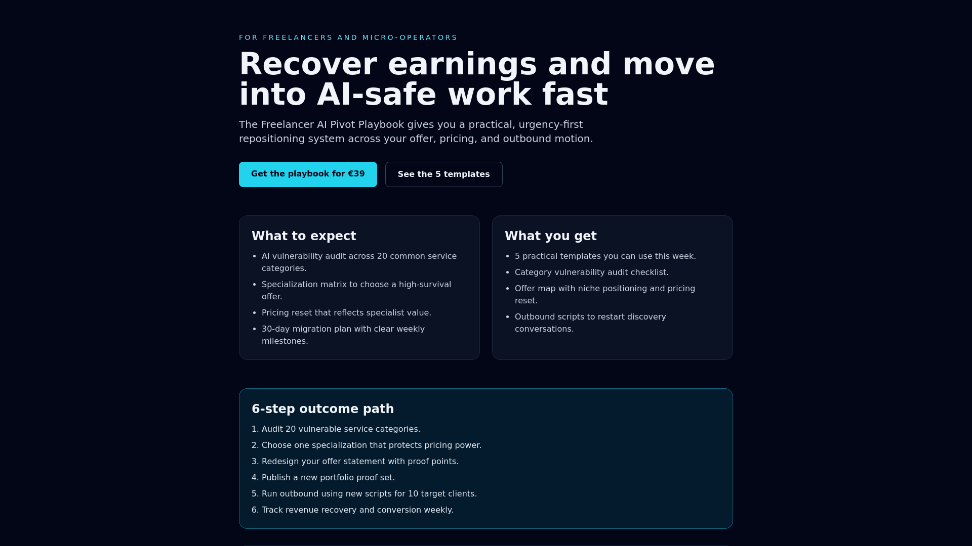 website screenshot of https://freelancer-ai-pivot-playbook.pages.dev/