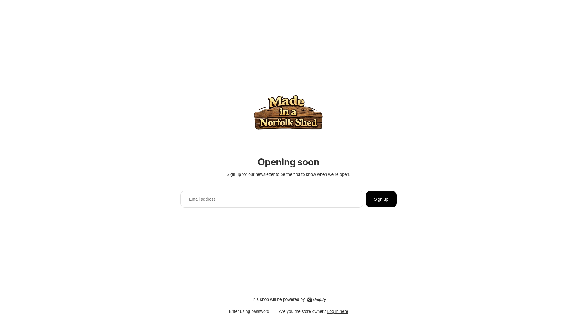 website screenshot of https://madeinanorfolkshed.com/