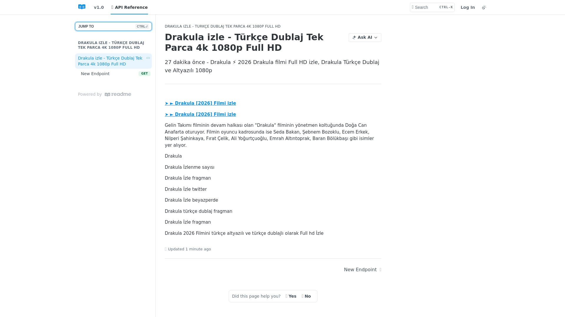 website screenshot of https://drakula-izle.readme.io/reference/drakula