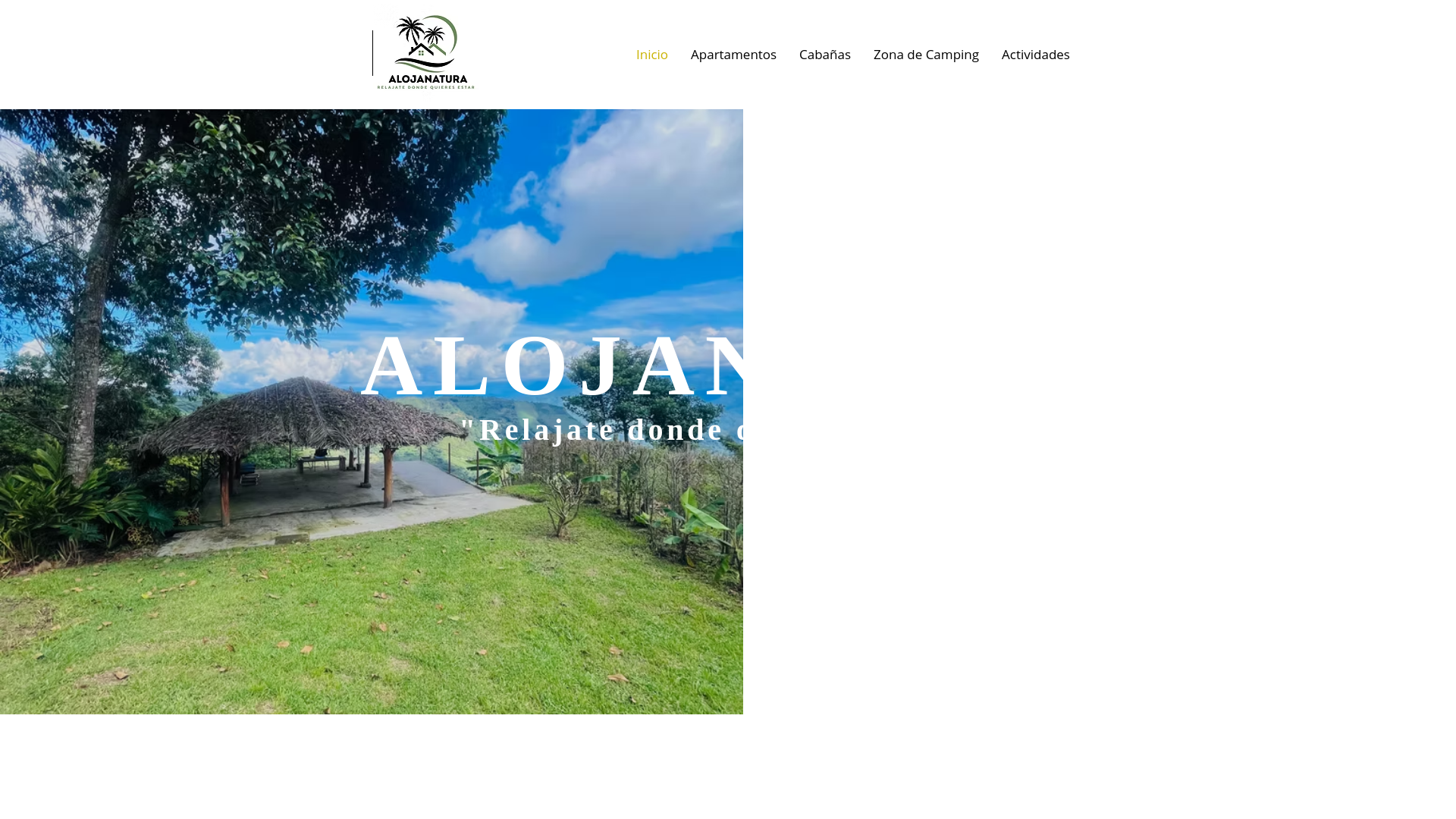 website screenshot of https://hospedajealojanatura.com/