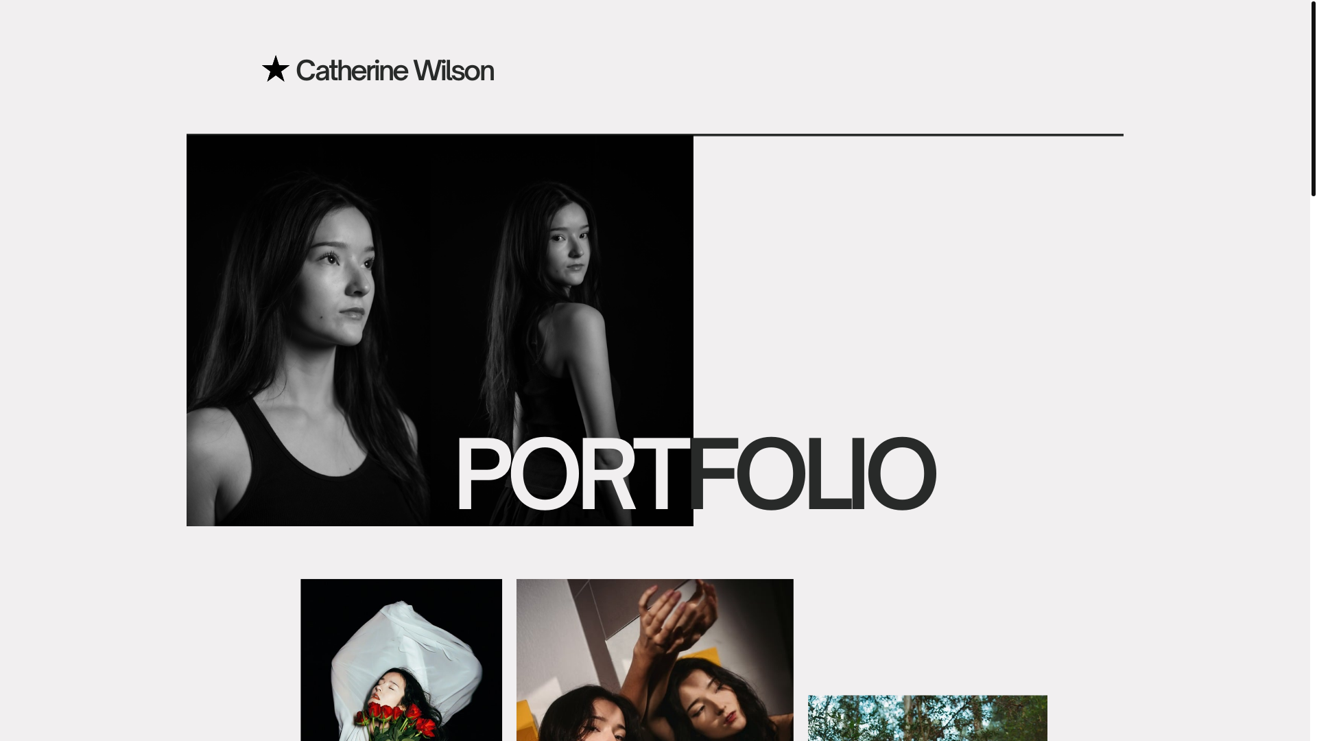 website screenshot of https://catlydiamodel.com/