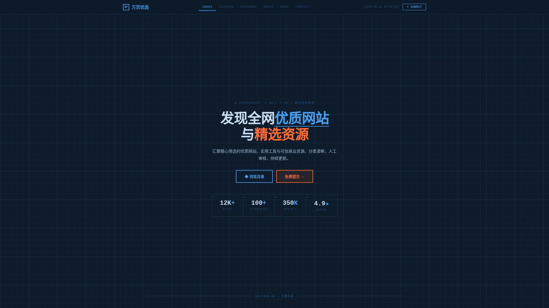 website screenshot of https://wanyeyouxuan.shop/