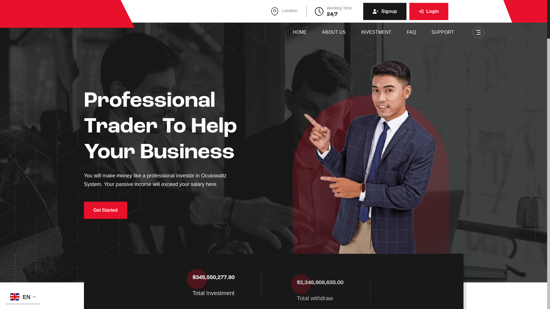 website screenshot of https://ocutowaltz.com/