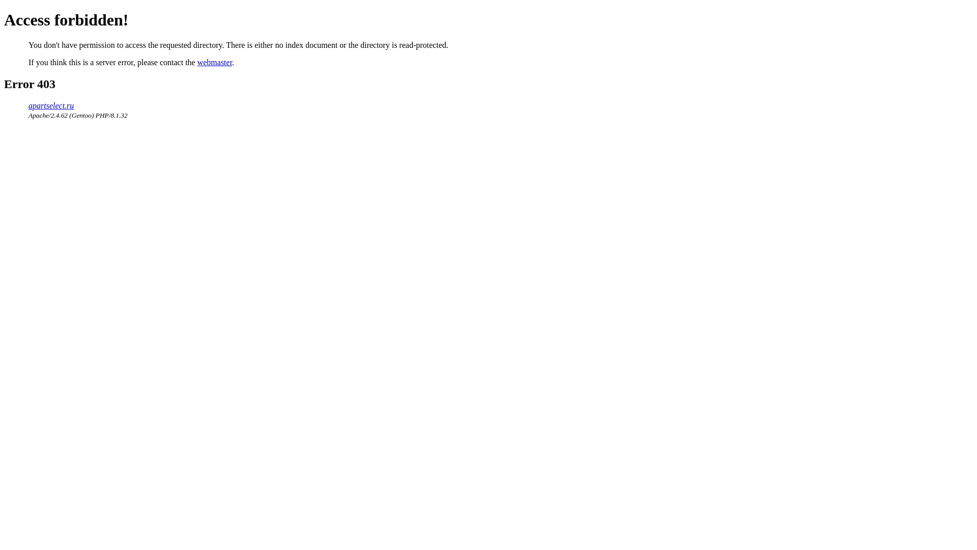 website screenshot of https://apartselect.ru