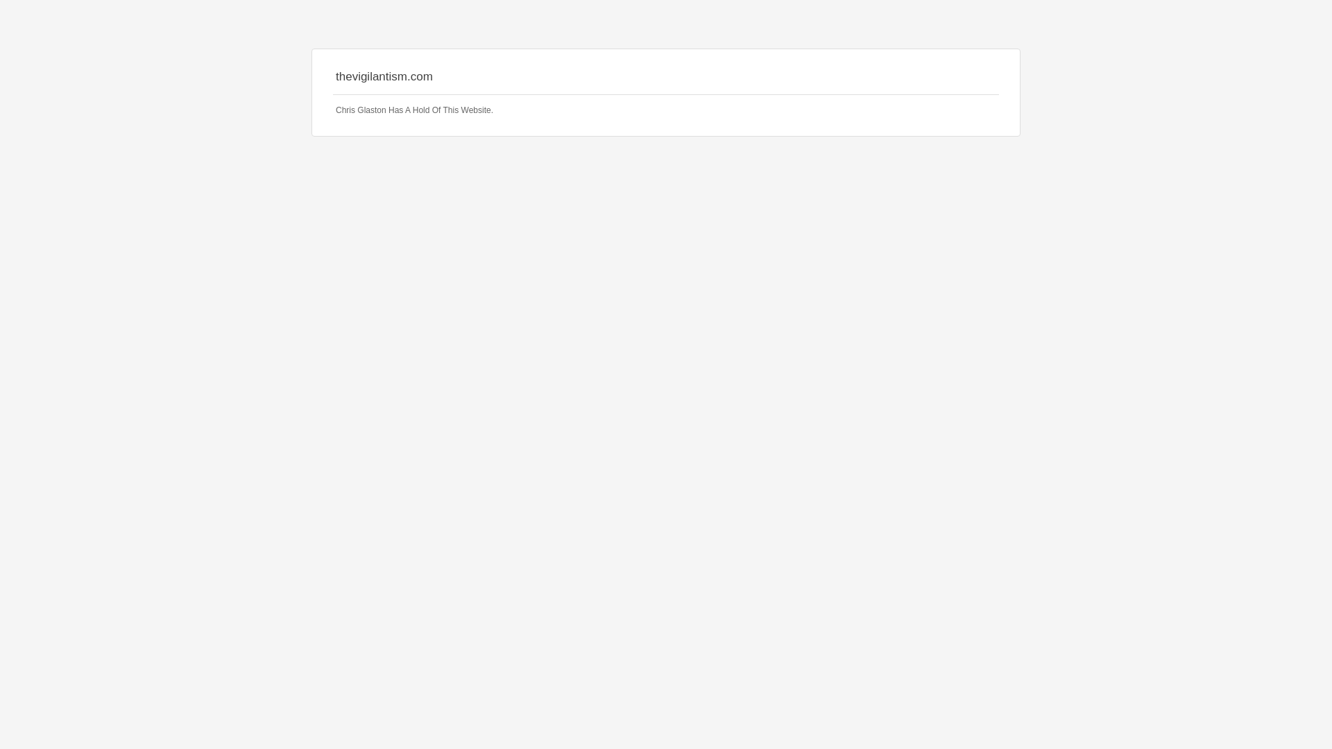 website screenshot of https://thevigilantism.com/