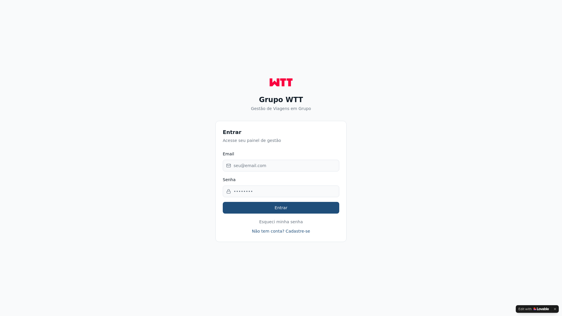 website screenshot of https://gestaowtt.com.br