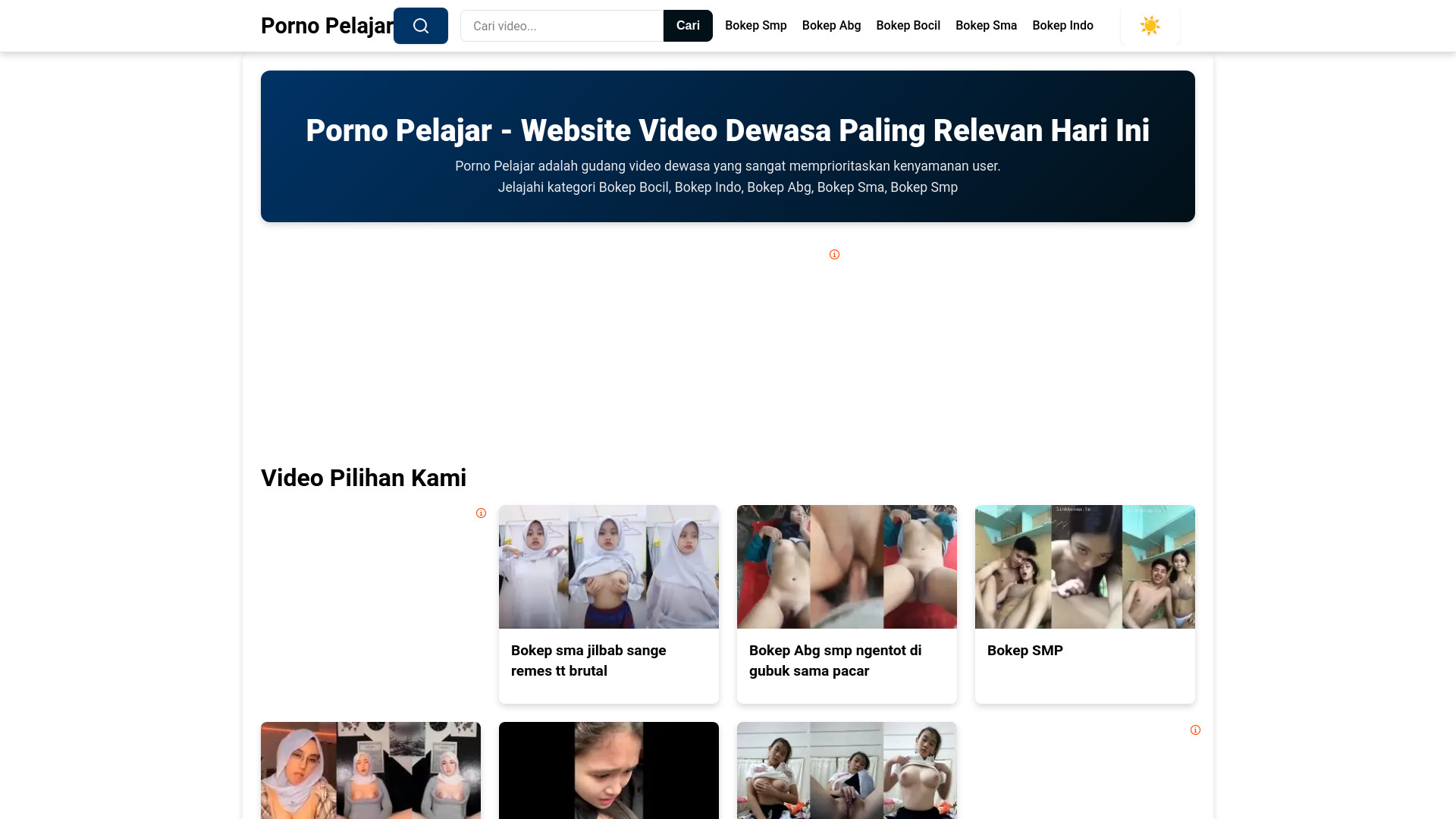 website screenshot of https://pornopelajar.pages.dev/