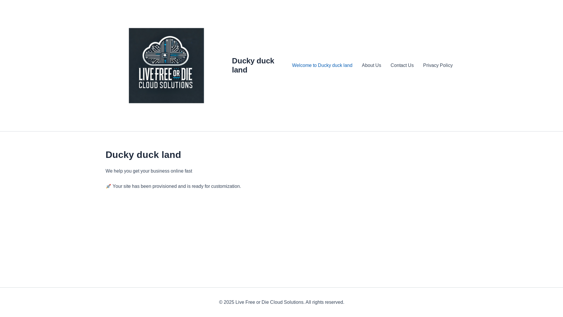 website screenshot of https://duckyduckland123.xyz/