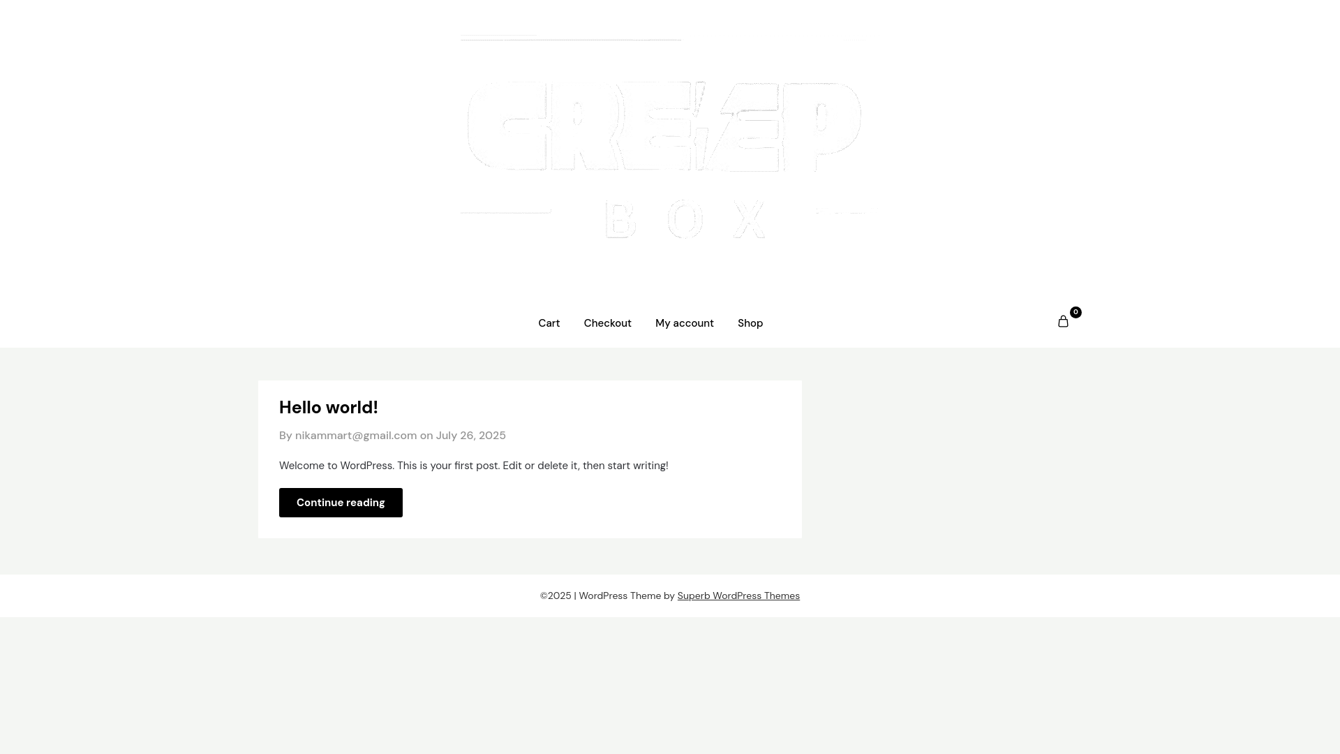 website screenshot of https://creepbox.in/