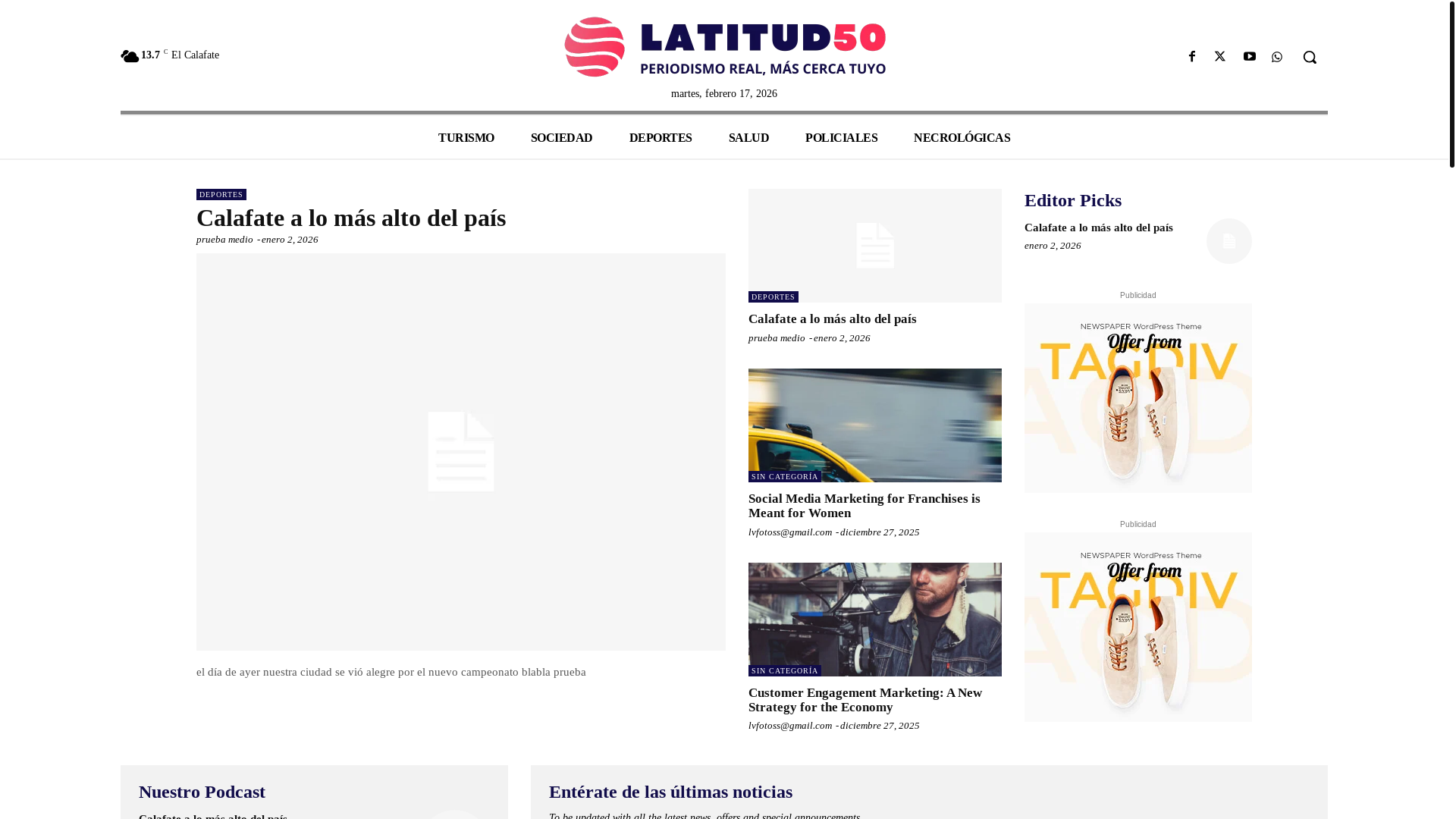 website screenshot of https://latitud50.com/