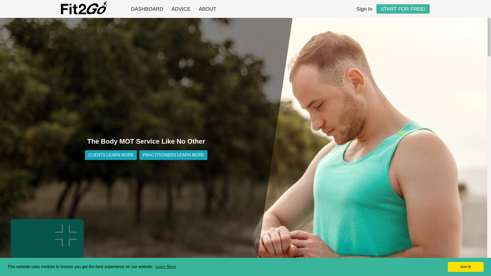 website screenshot of https://fit2gobodyscreen.co.uk/