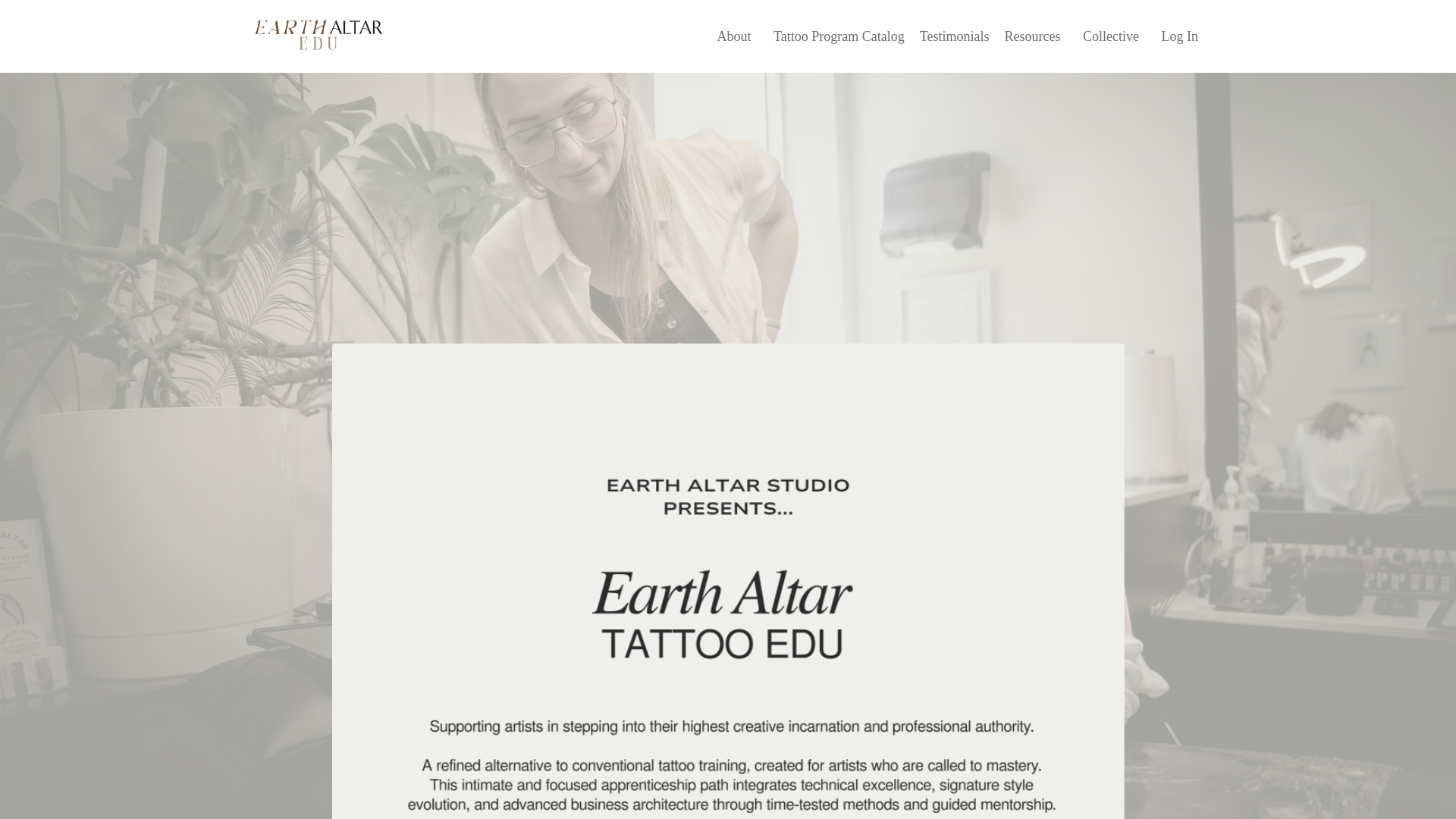website screenshot of https://earthaltaredu.com/