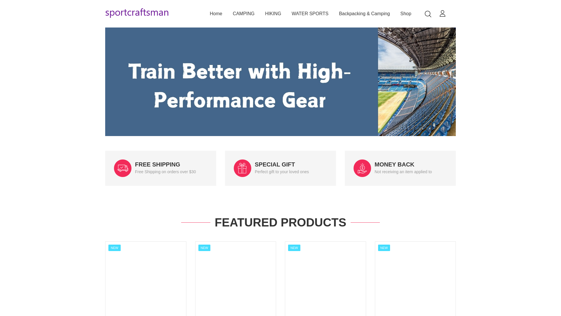 website screenshot of https://sportcraftsman.com/