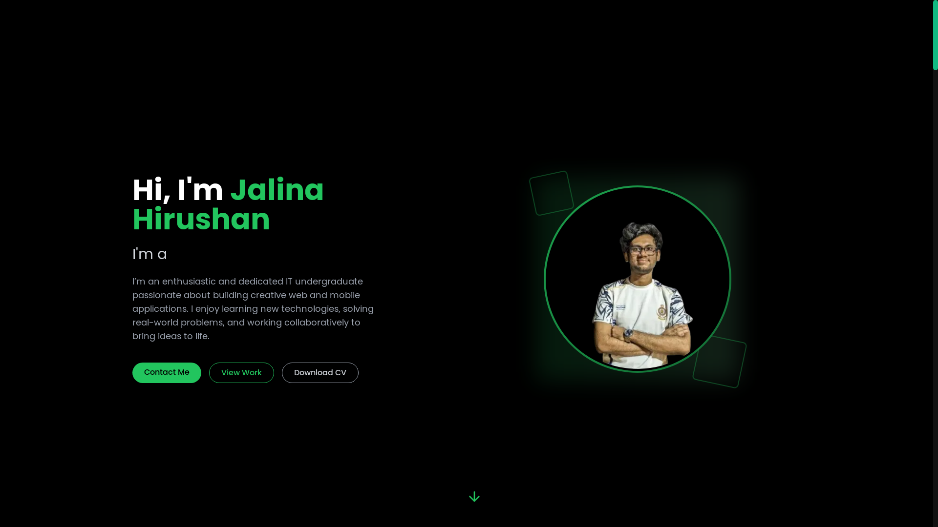 website screenshot of https://itsjalina.me/