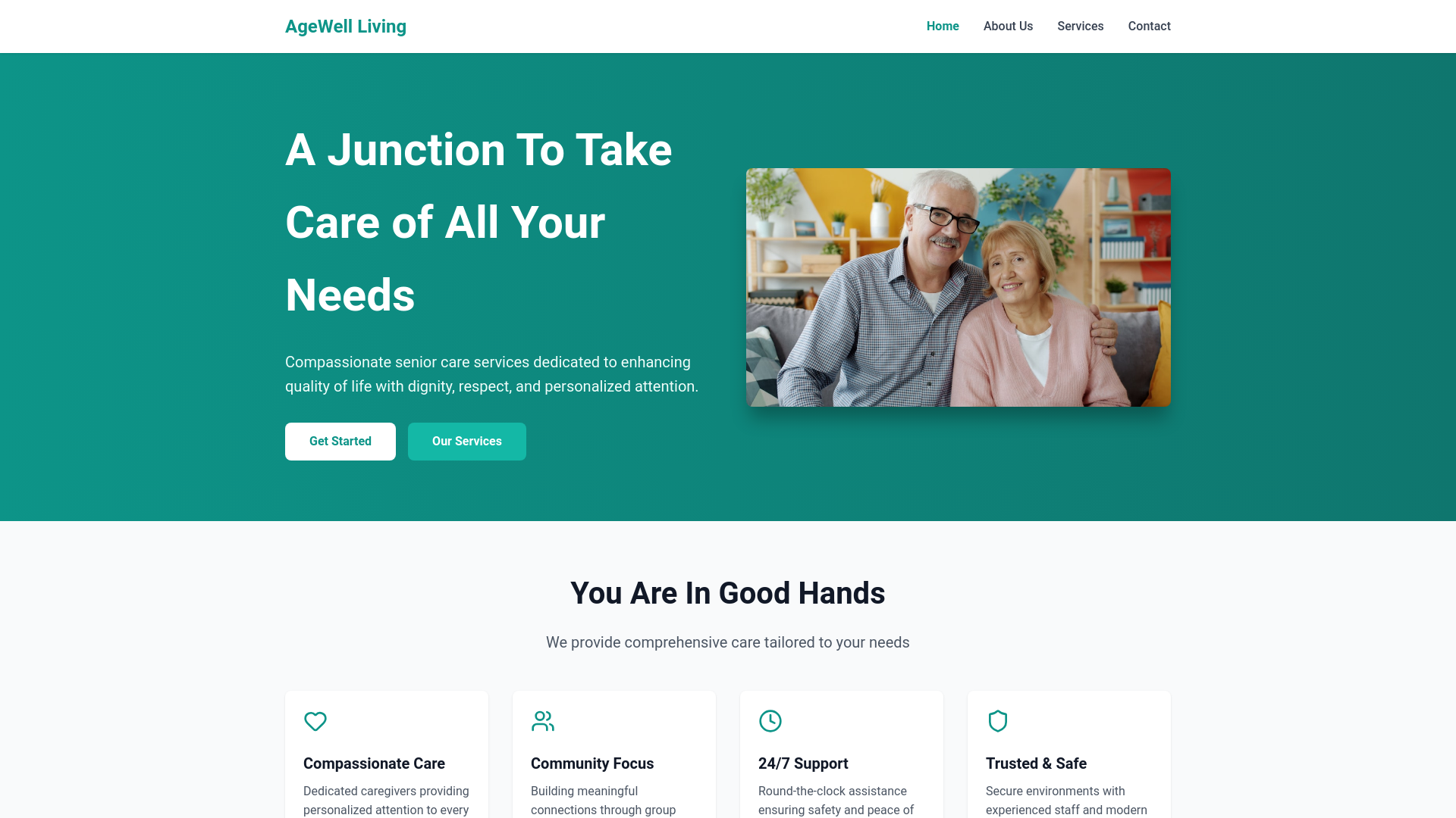website screenshot of https://old-age-care-08-26mar-b84a8850ca2e.herokuapp.com