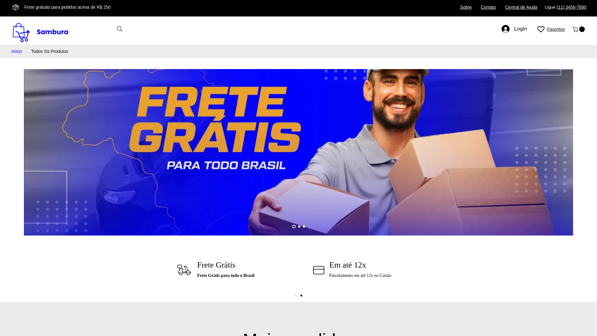 website screenshot of https://sanbura.com.br/